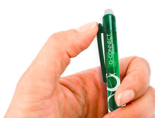 Esferografica q-connect retratil apagavel 0,7 mm cor verde , Q-connect , 153567 , 5705831186279